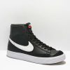 Nike * | Nike Kids' Blazer Mid '77 Vintage Black Leather Shoes Promotions