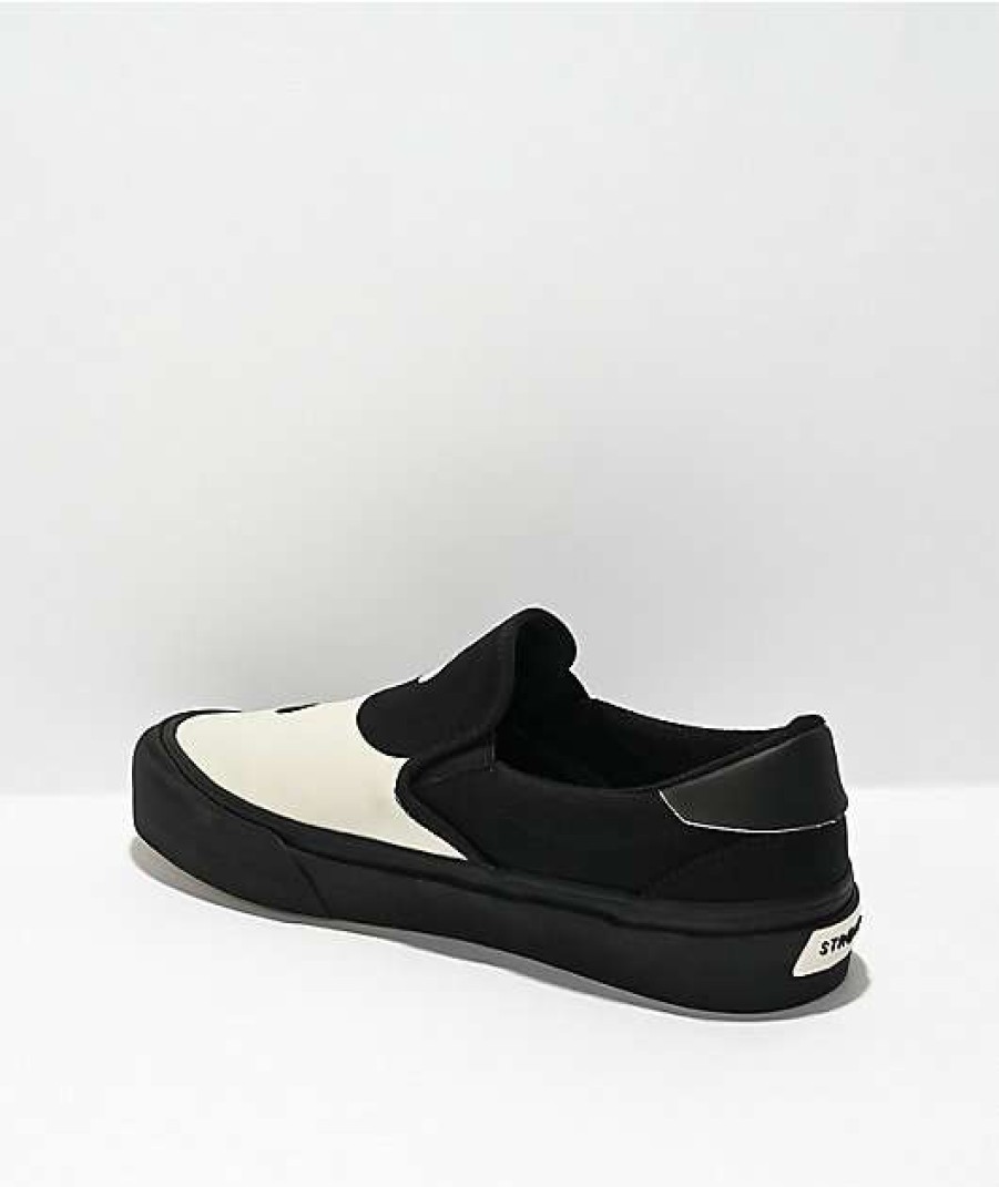 Shoes * | Straye Ventura X-Ray One Love Black & White Slip-On Skate Shoes Outlet