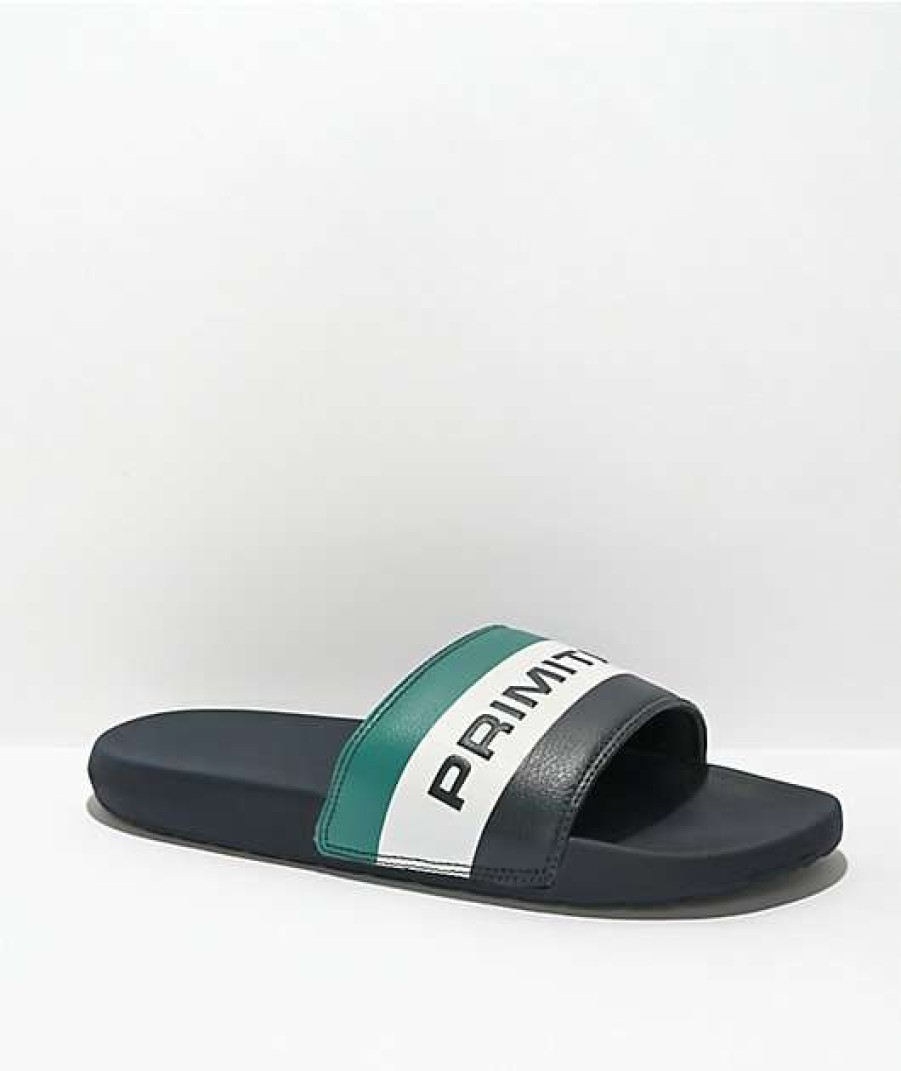 Sandals * | Primitive Level Black Slide Sandals Outlet