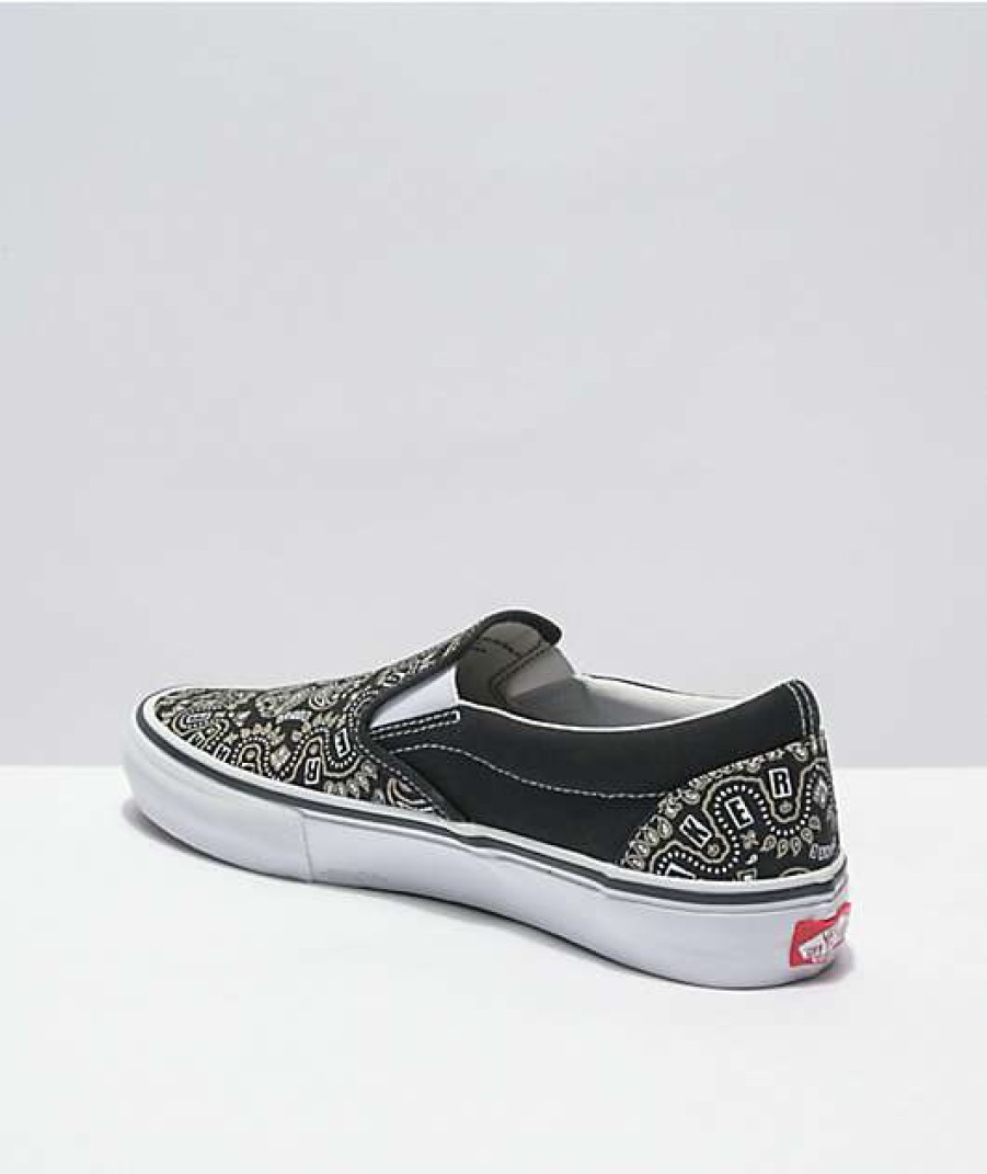 Vans * | Vans X Baker Skate Slip-On Bandana Black Skate Shoes Promotions