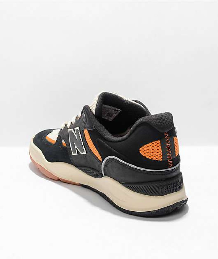 Skate Shoes * | New Balance Numeric 1010 Tiago Black, Orange, & Tan Skate Shoes Outlet