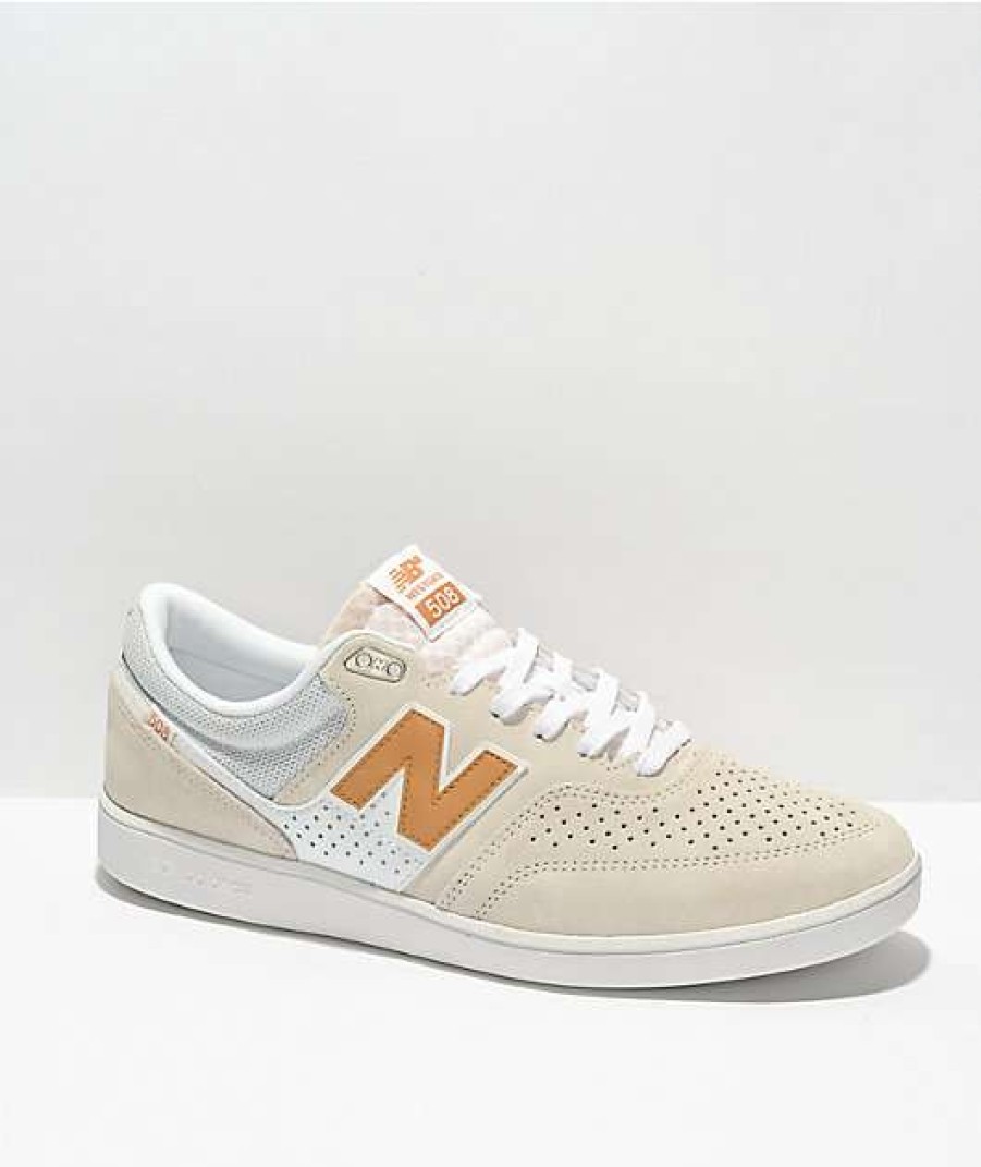 Sneakers * | New Balance Numeric 508 White & Gold Skate Shoes Outlet