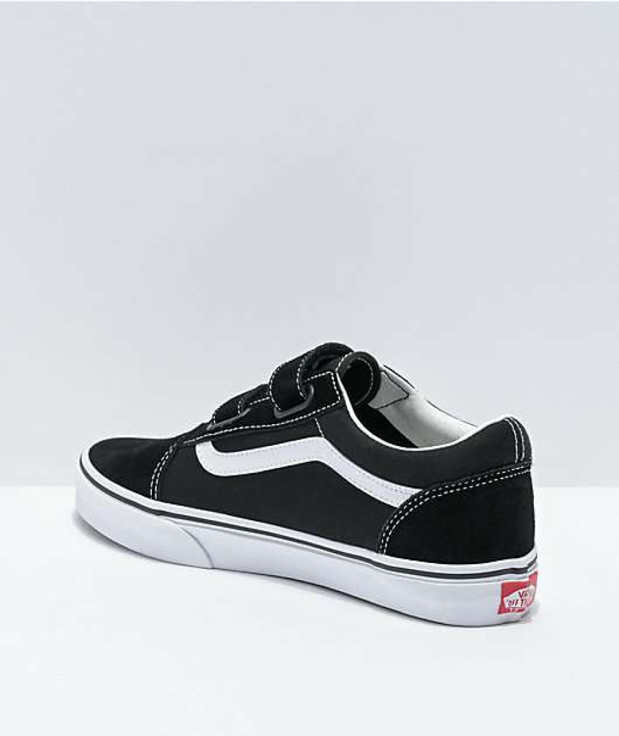 Vans * | Vans Old Skool V Black & White Skate Shoes Promotions