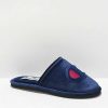 Shoes * | Champion Sleepover Navy Velvet Slippers Outlet