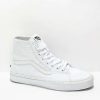 Vans * | Vans Sk8-Hi Tapered True White Canvas Skate Shoes Promotions