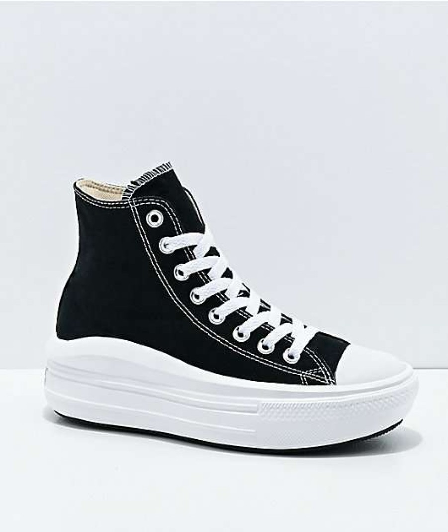 Shoes * | Converse Ctas Move Hi Black & White Platform Shoes Outlet