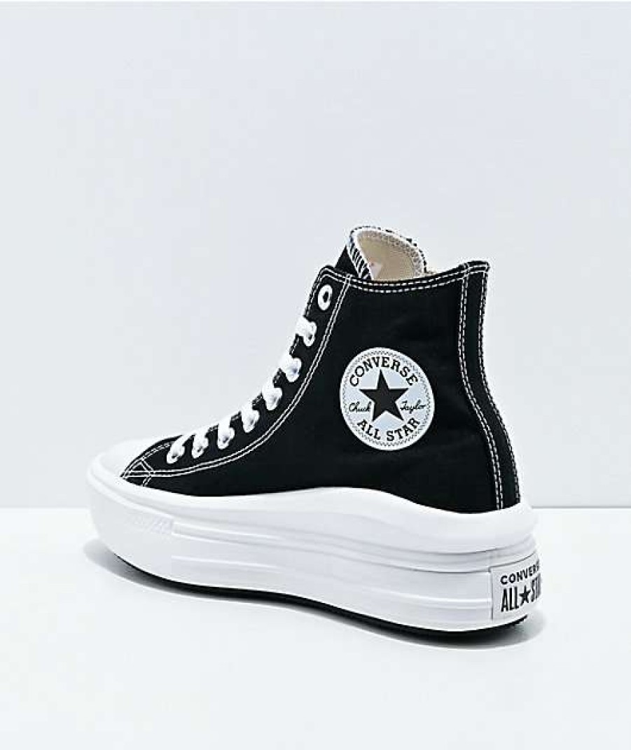 Shoes * | Converse Ctas Move Hi Black & White Platform Shoes Outlet