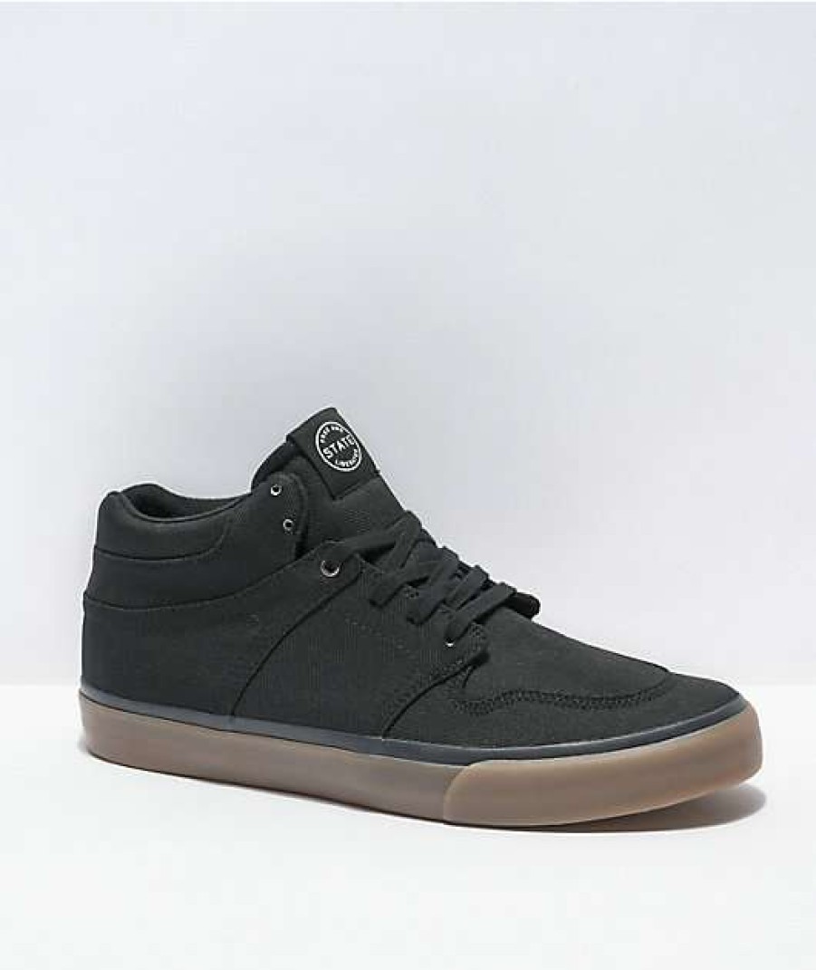 Skate Shoes * | State Mercer Black Chambray & Gum Skate Shoes Outlet