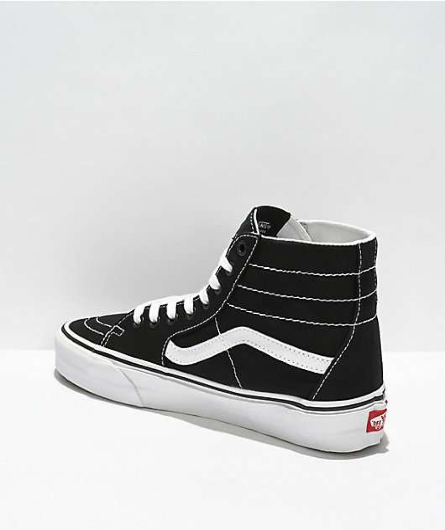 Vans * | Vans Sk8-Hi Tapered Black & White Canvas Skate Shoes Promotions