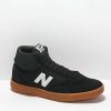 Sneakers * | New Balance Numeric 440 Black & Gum High Top Skate Shoes Outlet