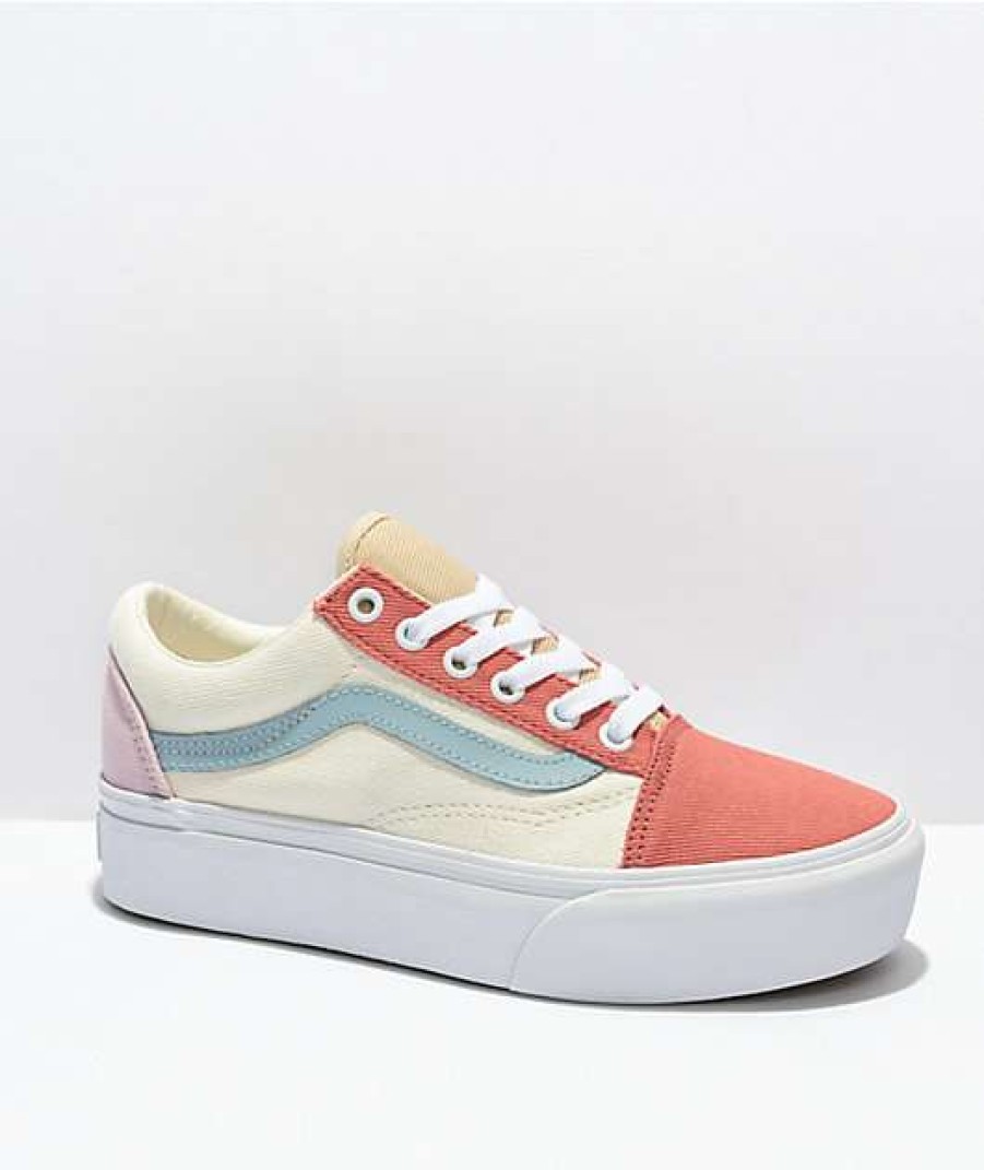 Vans * | Vans Old Skool Pastel Twill Platform Shoes Promotions