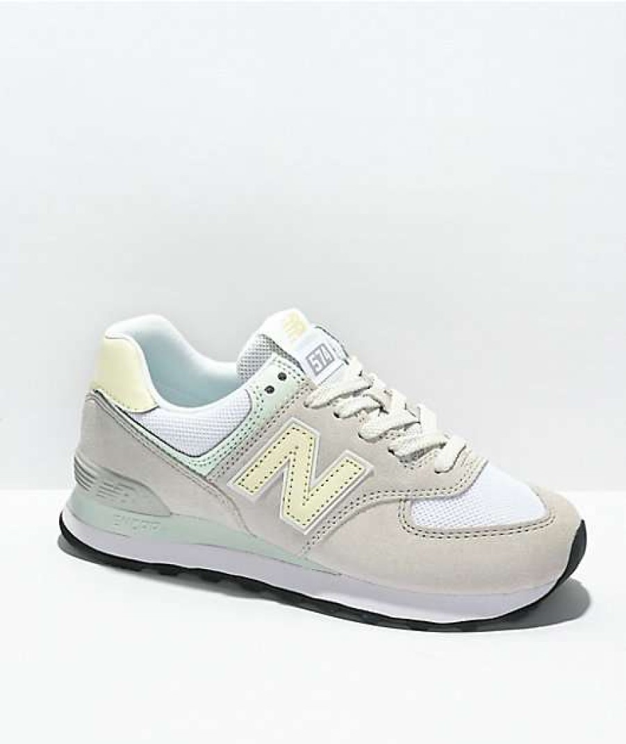 Sneakers * | New Balance Lifestyle 574 Cloud, Fog & Yellow Shoes Outlet