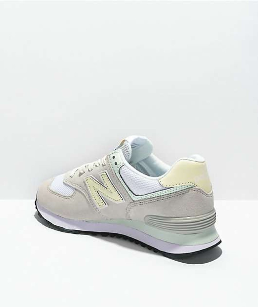 Sneakers * | New Balance Lifestyle 574 Cloud, Fog & Yellow Shoes Outlet