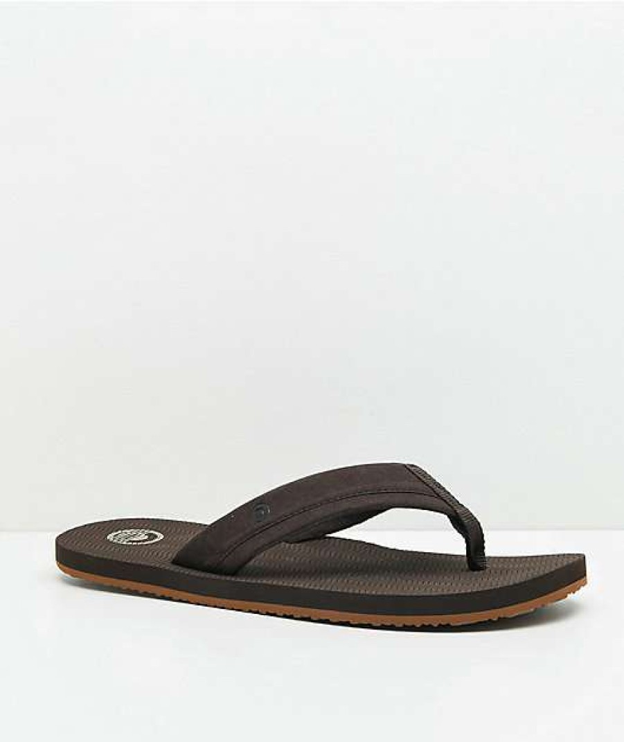 Sandals * | Cords Comfort Waves Brown Sandals Outlet