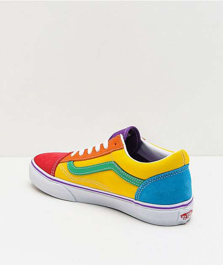 Vans * | Vans Old Skool Rainbow Colorblock Skate Shoes Promotions