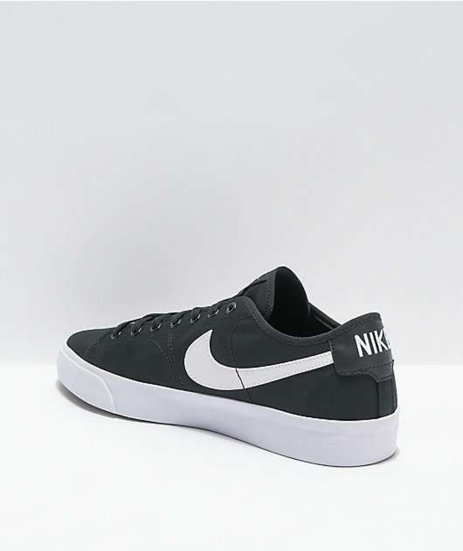 Nike * | Nike Sb Blazer Court Black & White Skate Shoes Promotions