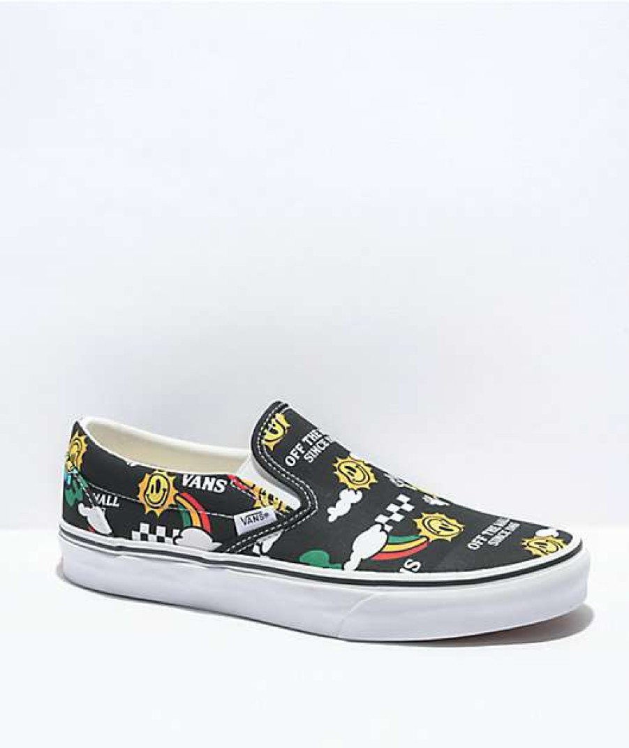 Vans * | Vans Slip-On Better Day Black & White Skate Shoes Promotions