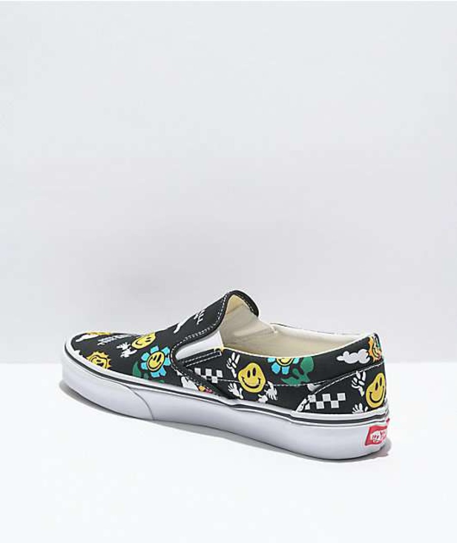 Vans * | Vans Slip-On Better Day Black & White Skate Shoes Promotions