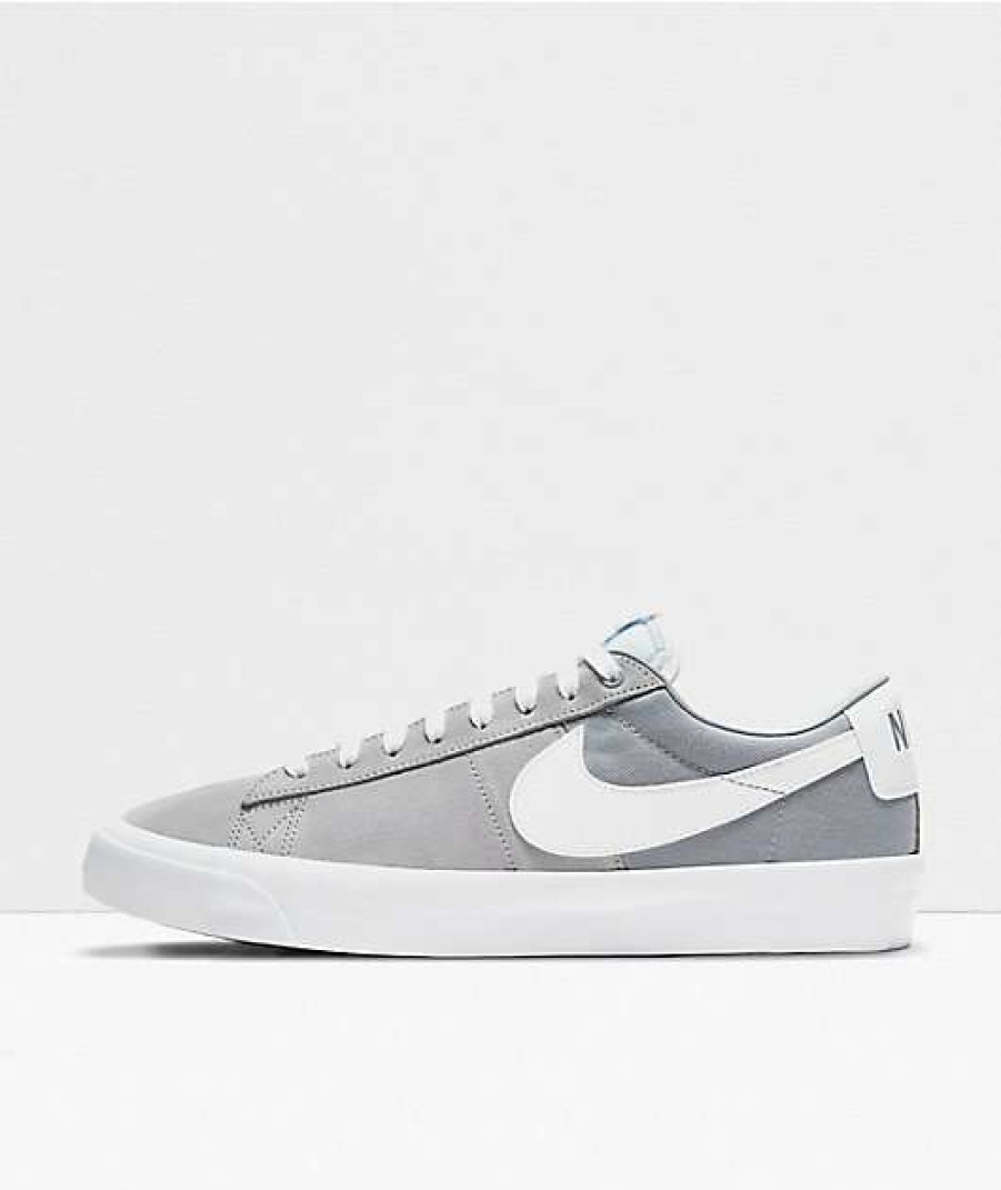 Nike * | Nike Sb Blazer Low Gt Wolf Grey & White Skate Shoes Promotions