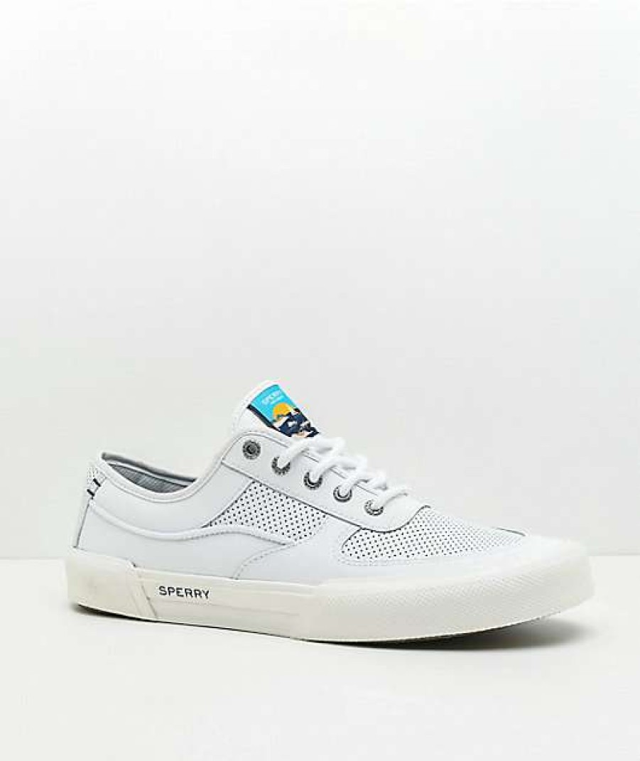 Sneakers * | Sperry Soletide White Shoes Outlet