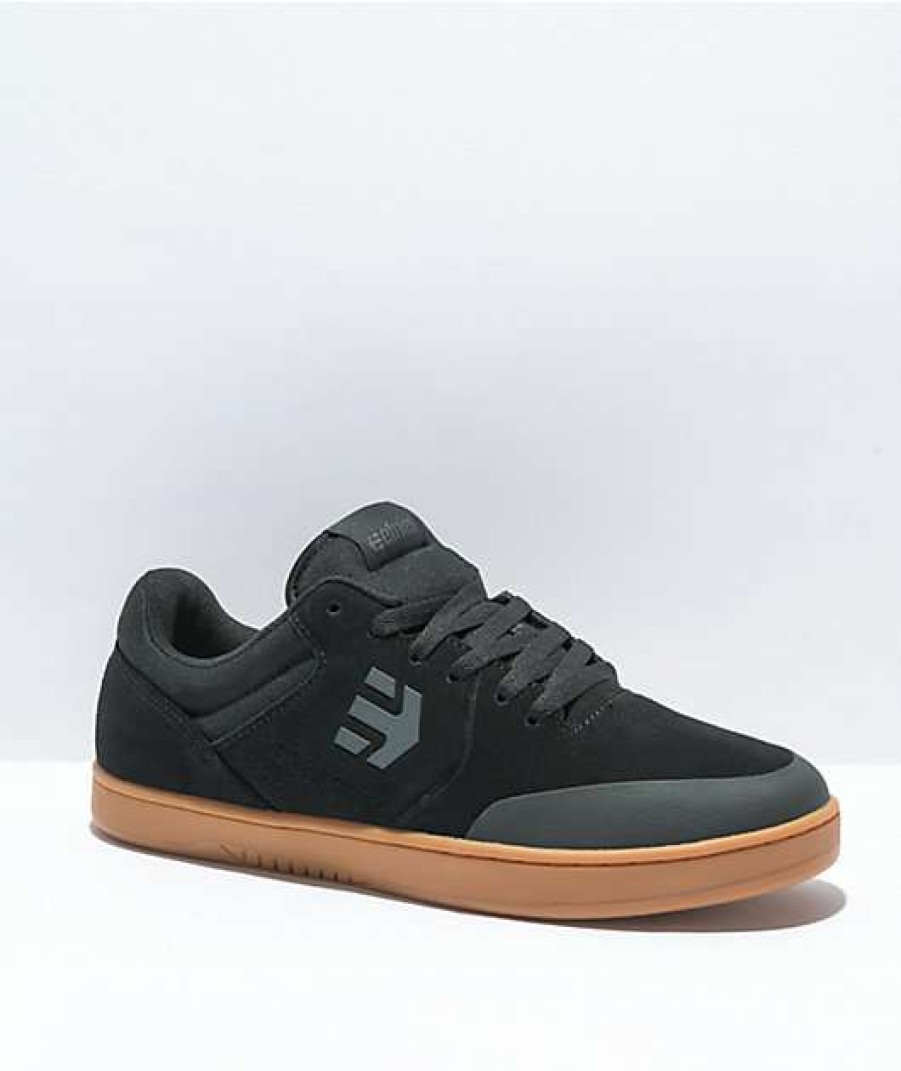 Skate Shoes * | Etnies Marana Black, Dark Grey & Gum Skate Shoes Outlet