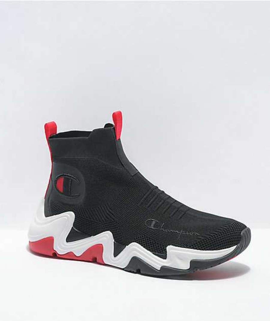 Sneakers * | Champion Hyper C Raw Black & Red Shoes Outlet