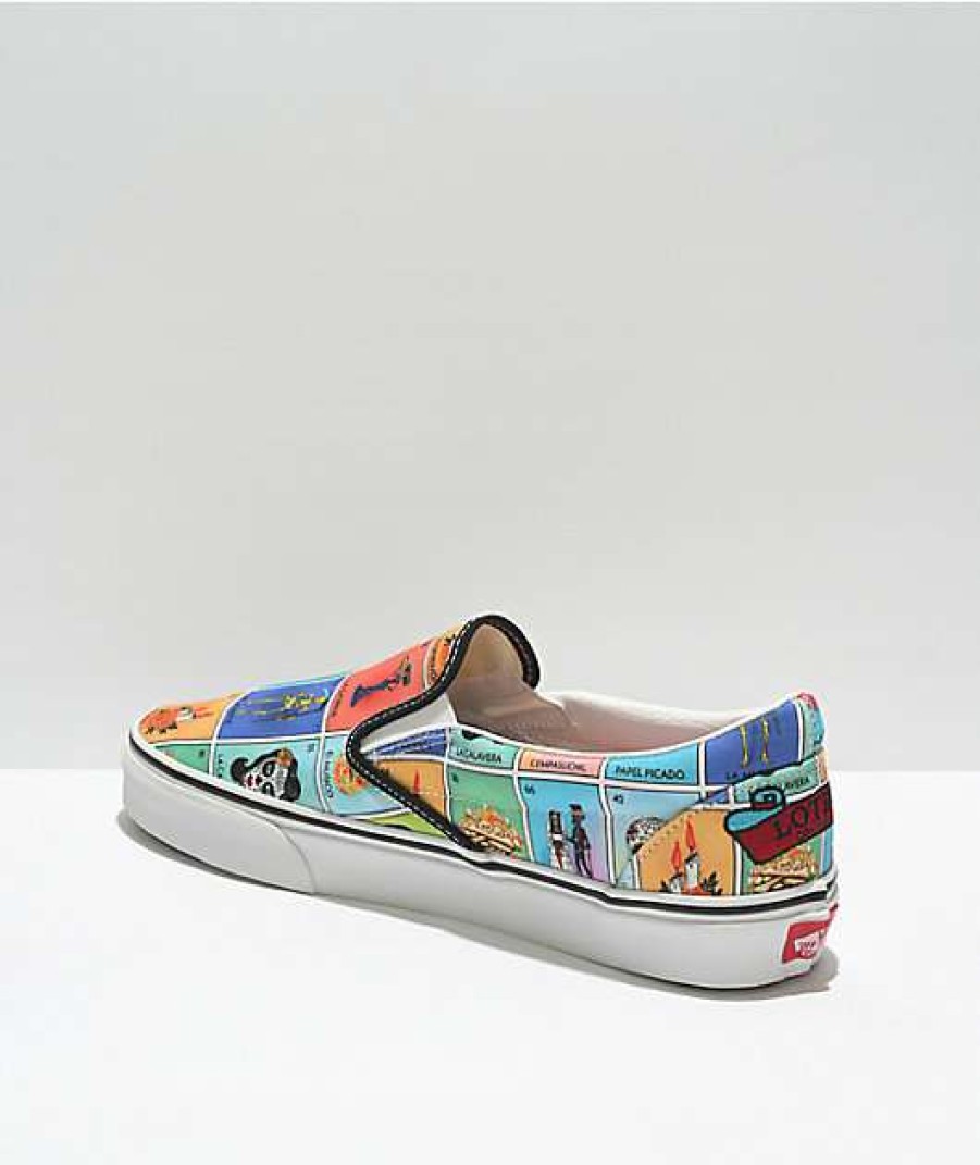 Vans * | Vans Slip-On Loteria Multi & White Skate Shoes Promotions