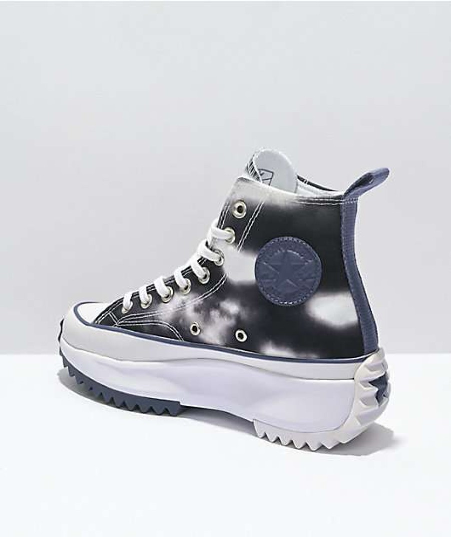 Shoes * | Converse Run Star Hike Cloud Dye Black & White Shoes Outlet