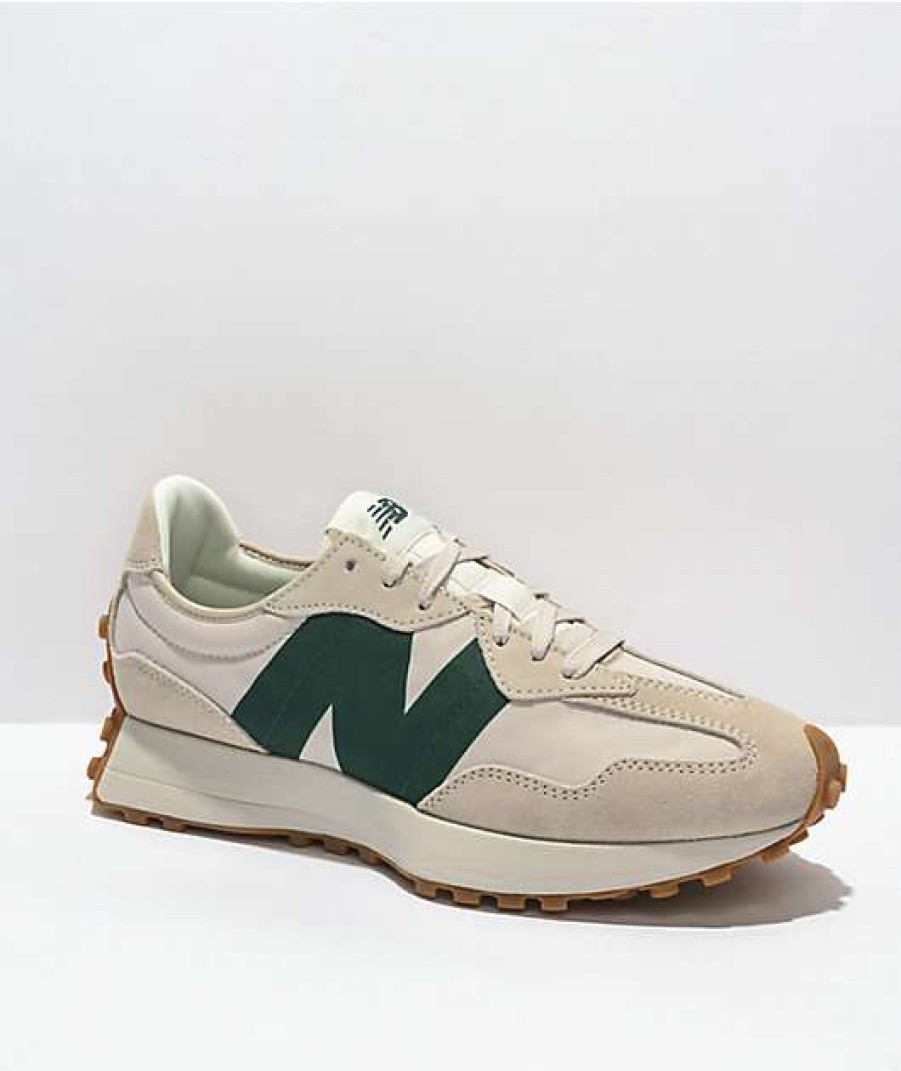 Sneakers * | New Balance Lifestyle 327 Timberwolf Green, White & Grey Shoes Outlet