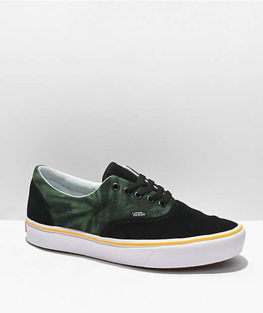 Vans * | Vans Era Comfycush Trip Out Black & Sycamore Tie Dye Skate Shoes Promotions