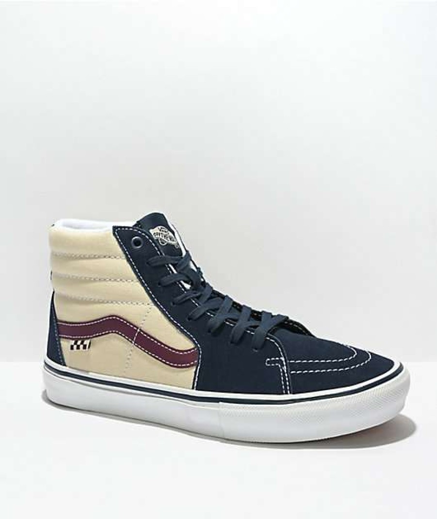 Vans * | Vans Sk8-Hi Dress Blues & Turtle Skate Shoes Promotions