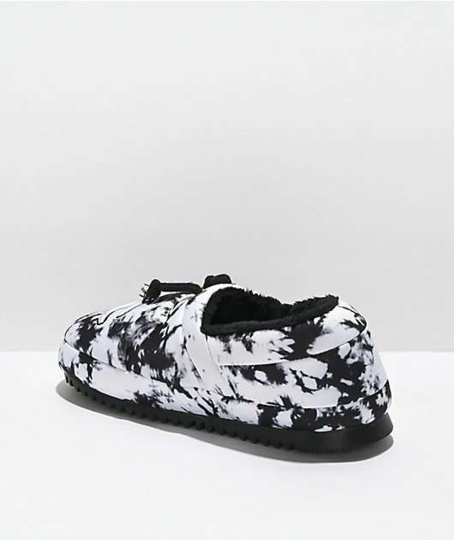 Shoes * | Champion Women'S University Black & White Tie Dye Scarlet Slippers Outlet