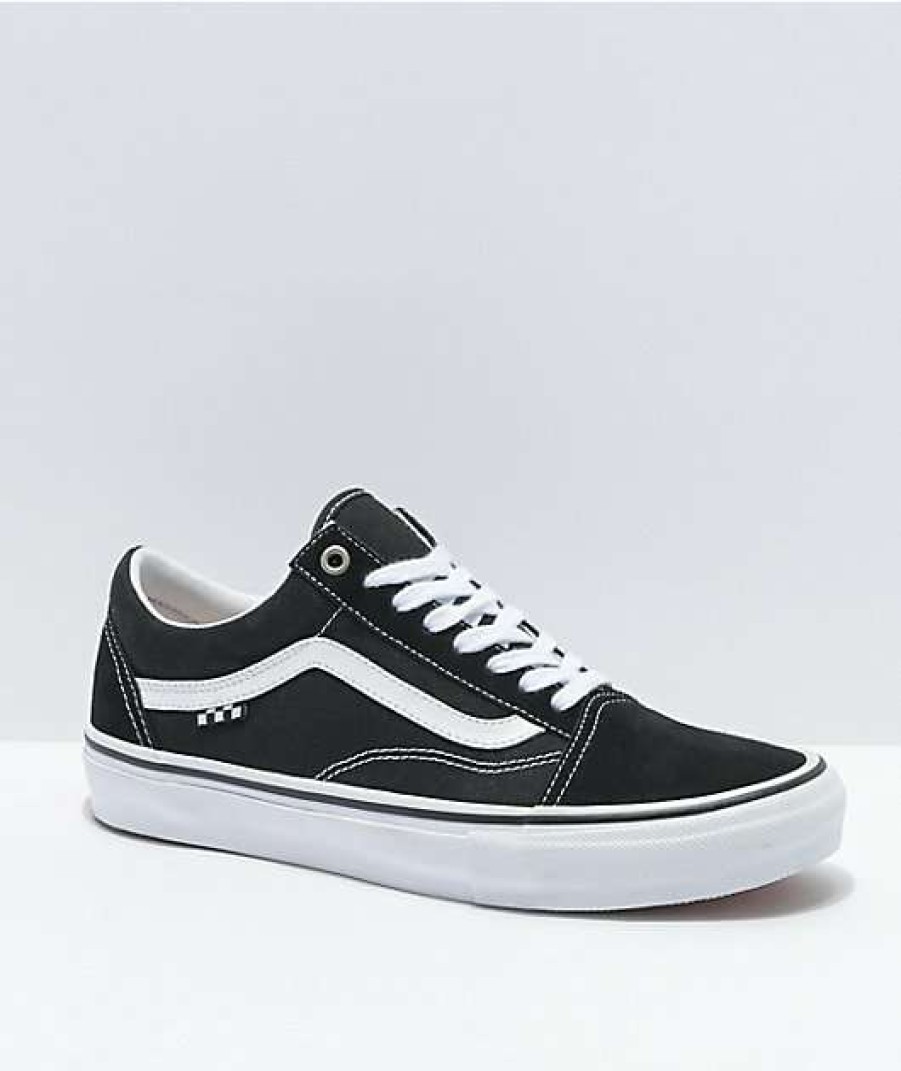 Vans * | Vans Skate Old Skool Black & White Skate Shoes Promotions