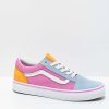 Vans * | Vans Old Skool Colorblock Pink, Orange & Light Blue Skate Shoes Promotions