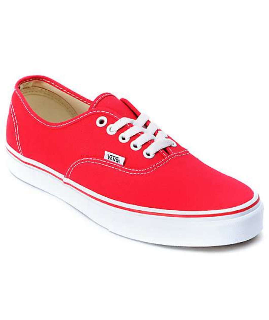 Shoes * | Vans Authentic Red Skate Shoes Outlet