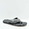 Sandals * | Volcom Recliner Light Grey Leather Sandals Outlet