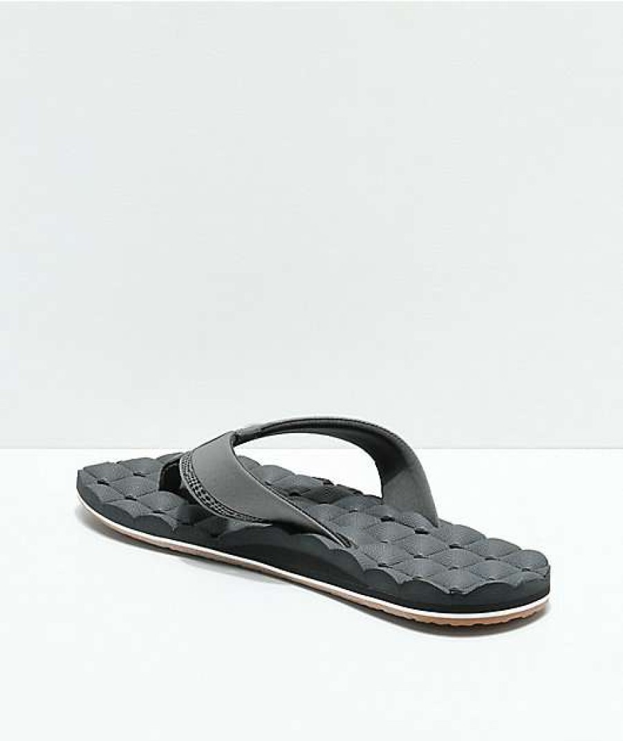 Sandals * | Volcom Recliner Light Grey Leather Sandals Outlet