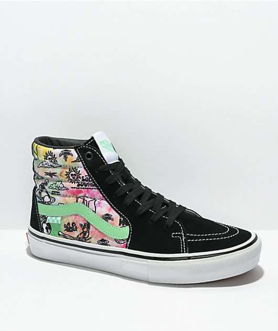 Vans * | Vans Sk8-Hi Shroom Doom Black & White Skate Shoes Promotions