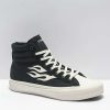 Skate Shoes * | Straye Venice Xs Flame Black & White High-Top Skate Shoes Outlet