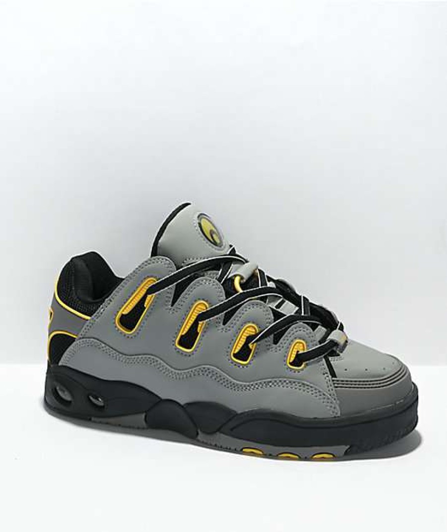 Sneakers * | Osiris D3 O.G. Grey, Yellow & Black Skate Shoes Outlet