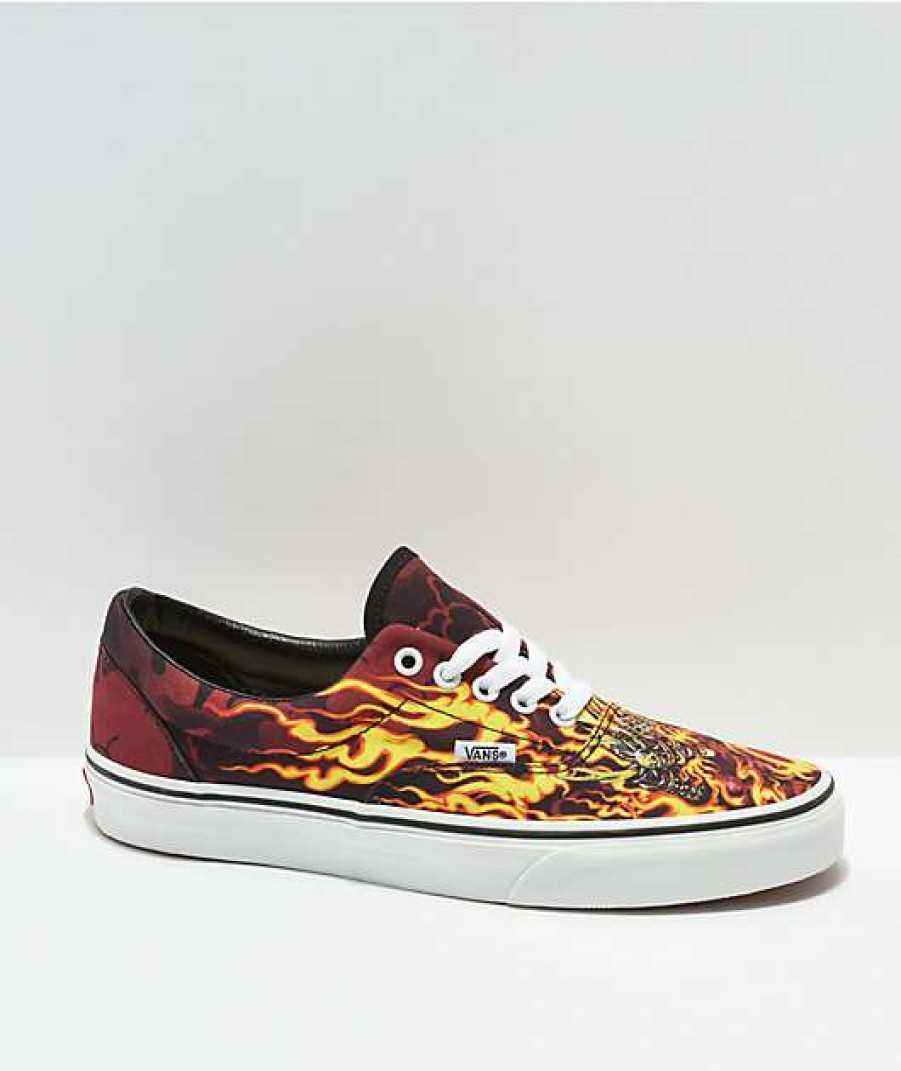 Vans * | Vans Era Samurai Rising Black & White Skate Shoes Promotions