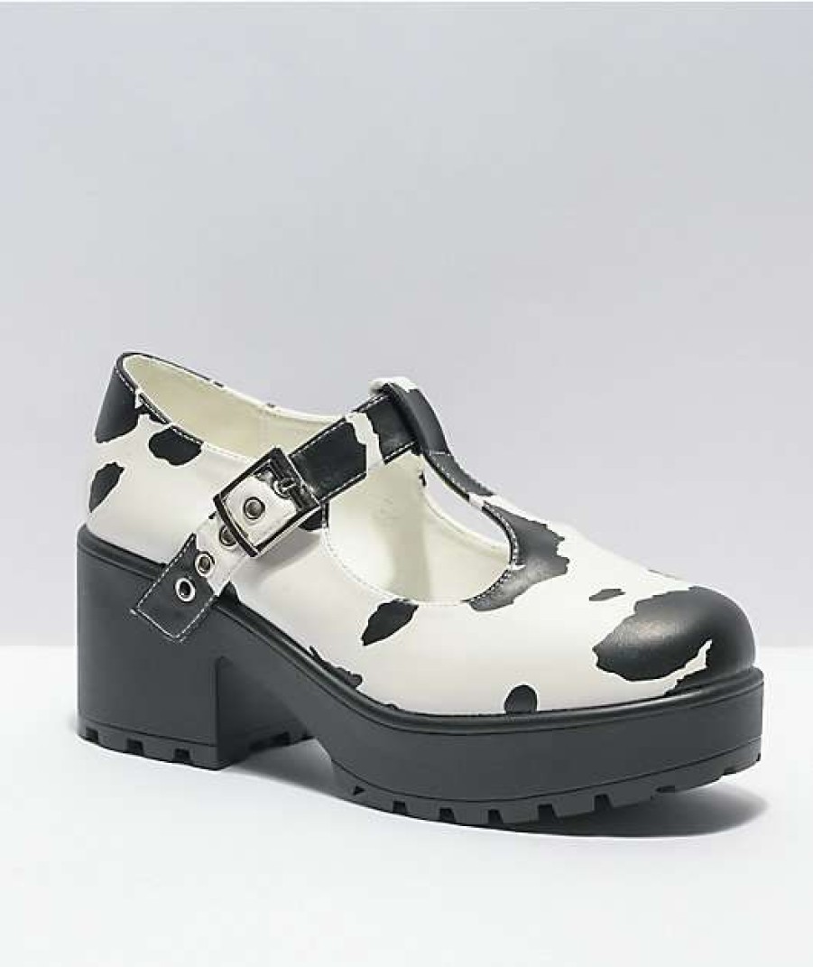 Shoes * | Koi Mary Jane Nettie Cow Print Shoes Outlet