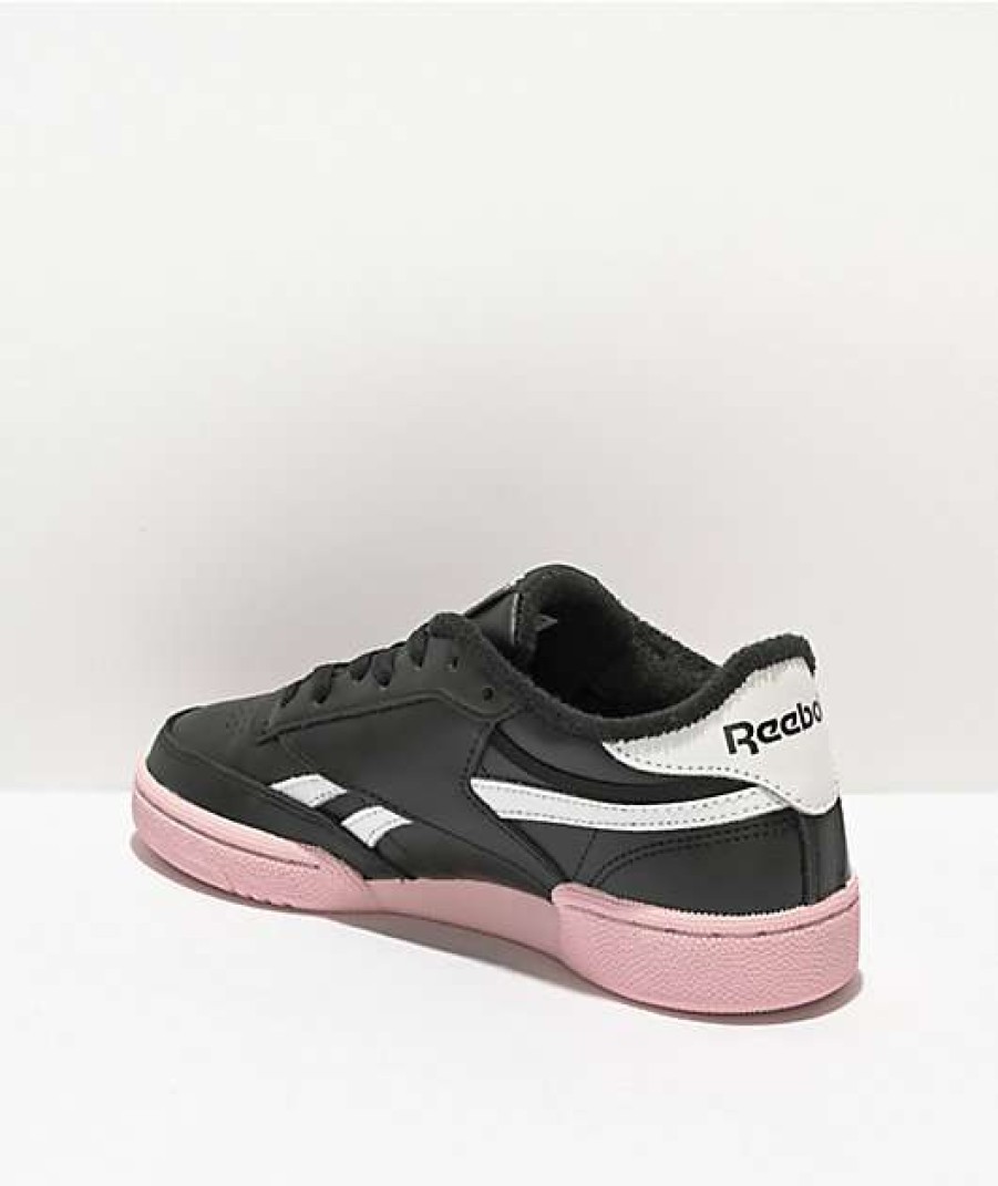 Sneakers * | Reebok Club C Revenge Black & Pink Shoes Outlet