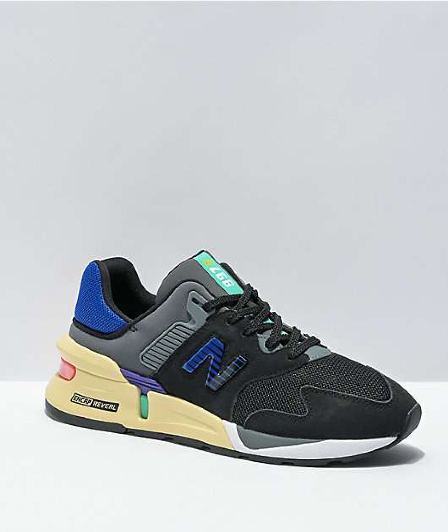 Sneakers * | New Balance Lifestyle 997S Black & Dazzling Blue Shoes Outlet