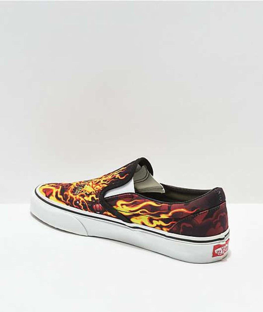 Vans * | Vans Slip-On Samurai Rising Black & White Skate Shoes Promotions