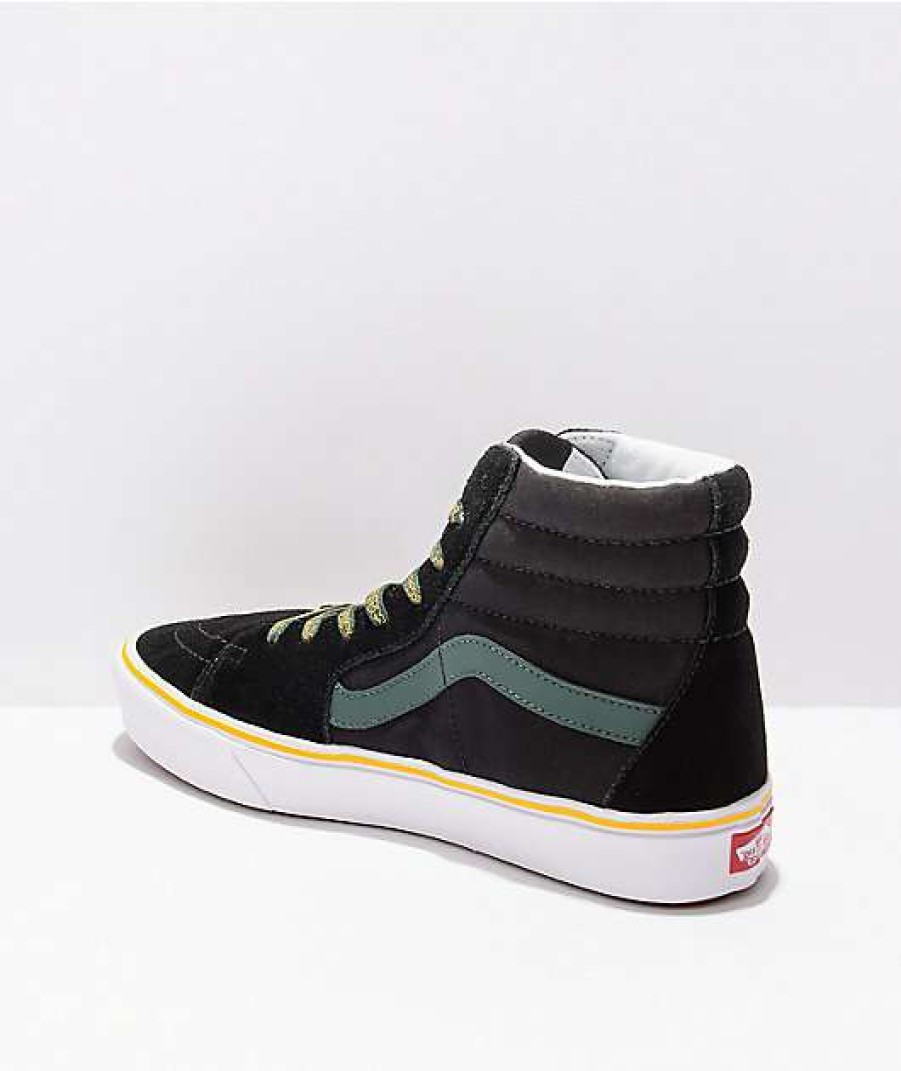 Vans * | Vans Sk8-Hi Comfycush Trip Outdoors Black & White Skate Shoes Promotions