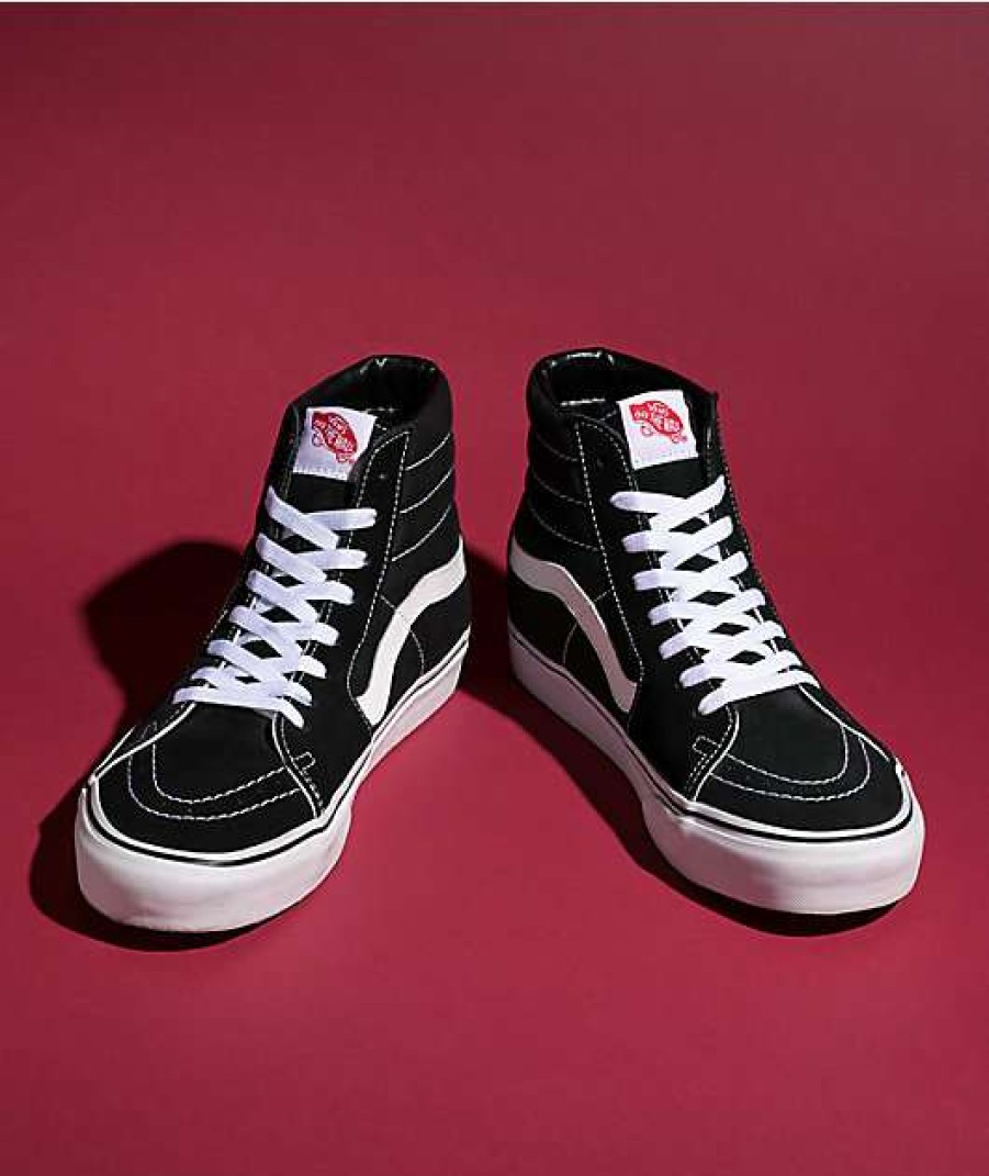 Vans * | Vans Sk8-Hi Black & White Skate Shoes Promotions