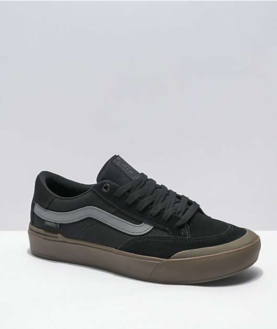 Vans * | Vans Skate Berle Black & Dark Gum Skate Shoes Promotions