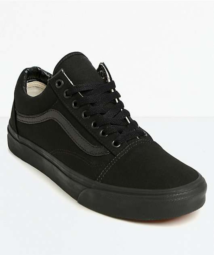 Vans * | Vans Old Skool Mono Black Skate Shoes Promotions