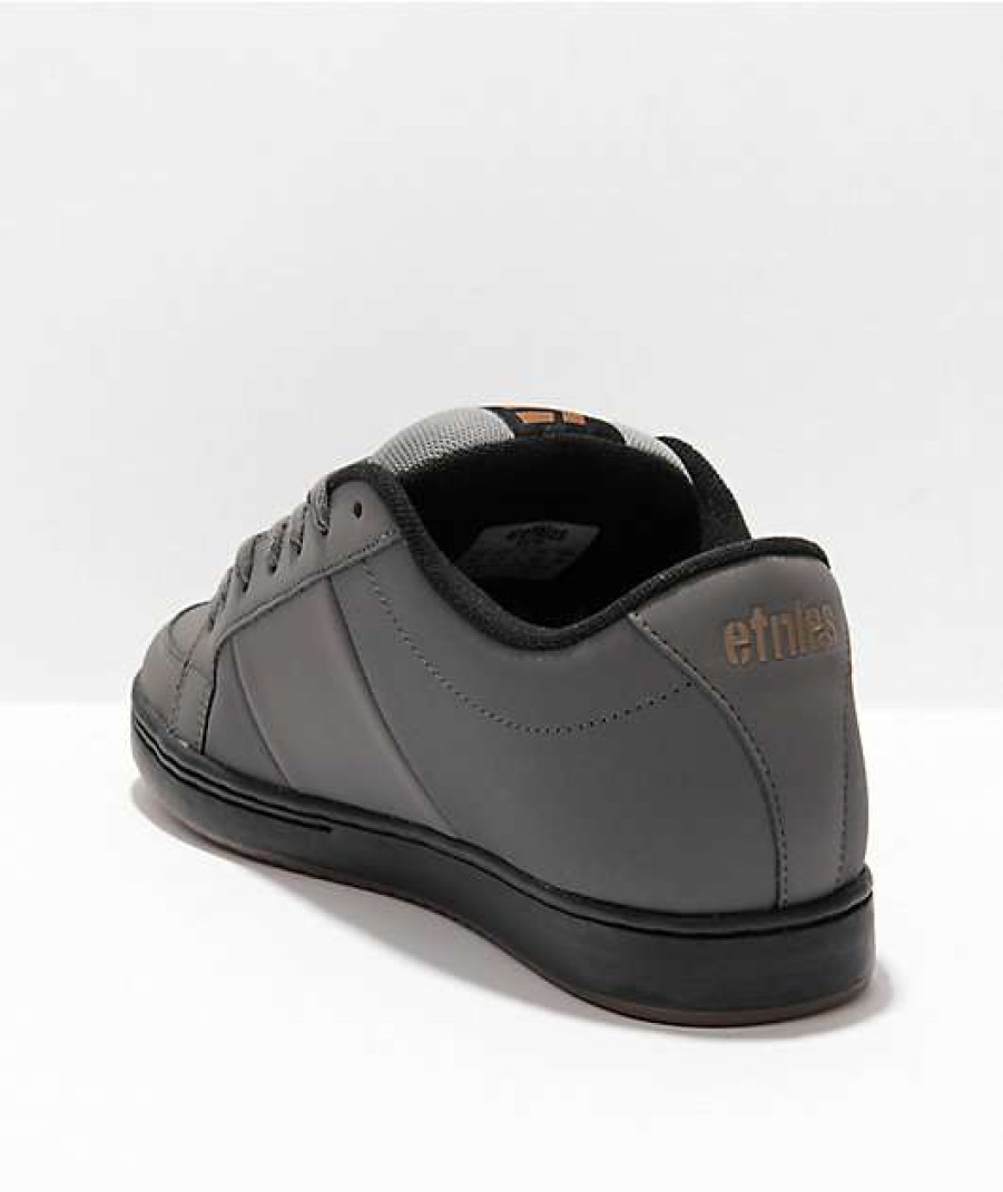 Sneakers * | Etnies Kingpin Grey, Black, & Gold Skate Shoes Outlet